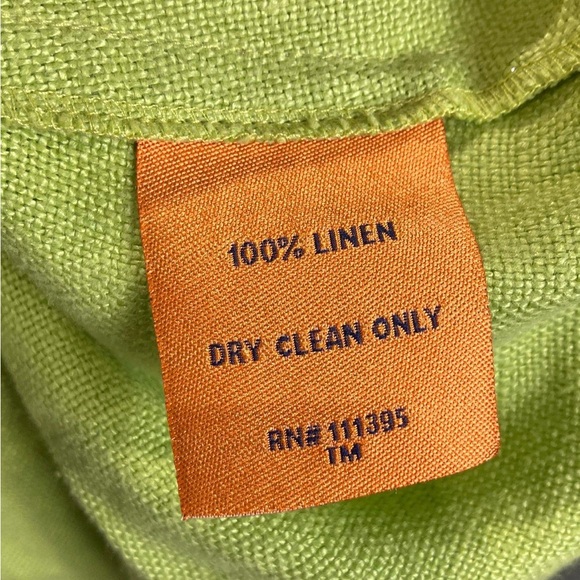 Tory Burch Linen Long Sleeve Blouse with Rhinestone Embroidery - Picture 3 of 4